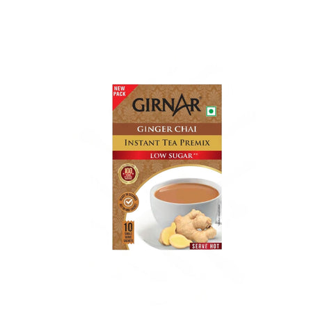 Girnar Ginger Chai Premix Low Sugar 10 Sachets