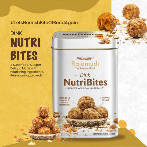 Rajamudi Dink Nutribites 500 gms | Dry Fruits & Seeds Ladoo