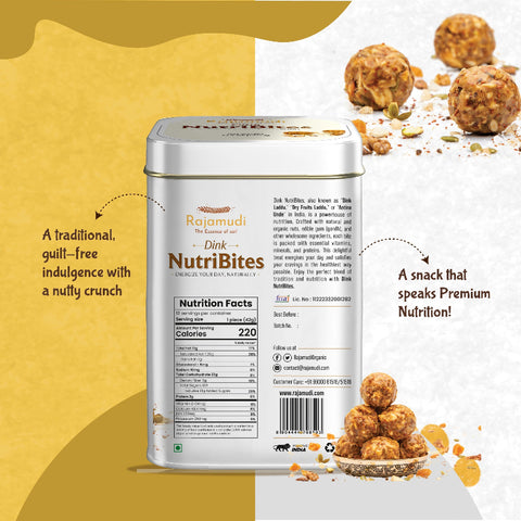 Rajamudi Dink Nutribites 500 gms | Dry Fruits & Seeds Ladoo