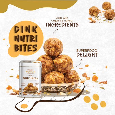 Rajamudi Dink Nutribites 500 gms | Dry Fruits & Seeds Ladoo