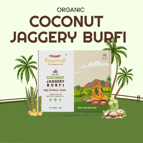 Rajamudi Jaggery Coconut Burfi 150 Grams