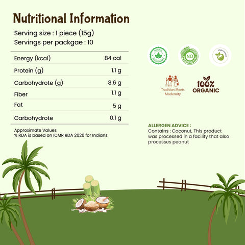 Rajamudi Jaggery Coconut Burfi 150 Grams