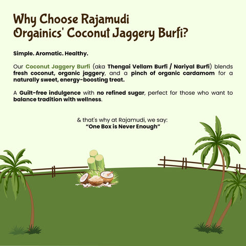 Rajamudi Jaggery Coconut Burfi 150 Grams