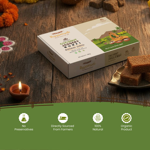 Rajamudi Jaggery Coconut Burfi 150 Grams